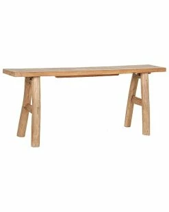 East At Main Elaine Acacia Rustic Skinny Bench Home