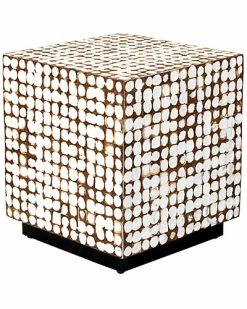 East At Main Covington Coconut Shell Accent Table Home