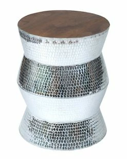 East At Main Hardy Aluminum/Teak Accent Table Home