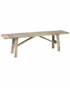 East At Main Jerome Rubberwood Bench Home