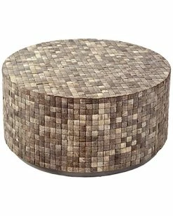 East At Main Jordan Coconut Shell Cocktail Table Home