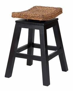 East At Main Joyce Teak/Hyacinth Counterstool Home