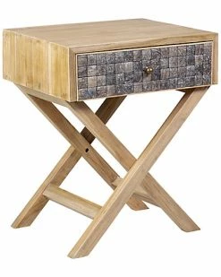 East At Main Lauren Acacia Side Table Home