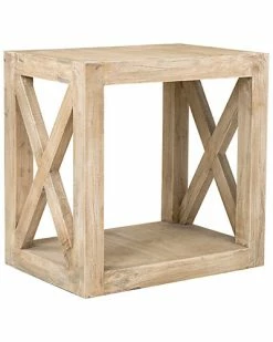East At Main Locust Rubberwood Accent Table Home