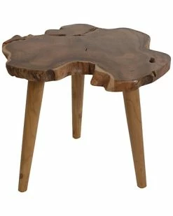 East At Main Mireille Teak Side Table Home