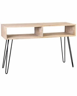 East At Main Oxford Mindi Wood Console Table Home