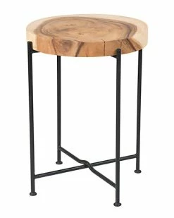 East At Main Rico Teak/Iron Accent Table Home