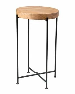East At Main Rico Teak/Iron Accent Table Home