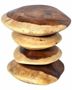 East At Main Tera Teak Accent Table Home