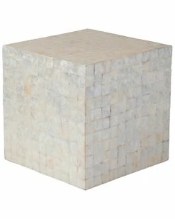 East At Main Thandi Capiz Cube Accent Table Home