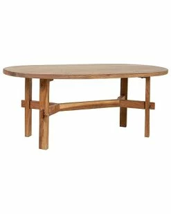 East At Main Rhett Acacia Wood Oval Coffee Table Home