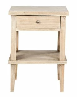 East At Main Bevan Mindi Wood Bedside Table Home