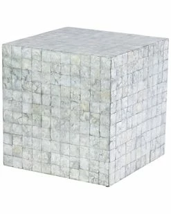 East At Main Thandi Capiz Cube Accent Table Home