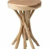 East At Main Kenton Teakwood Round Accent Table Home