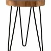 East At Main Laredo Brown Teakwood Round Accent Table Home