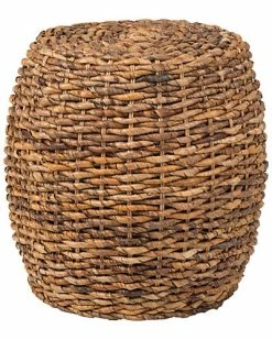 East At Main Merriam Brown Abaca Round Accent Table Home