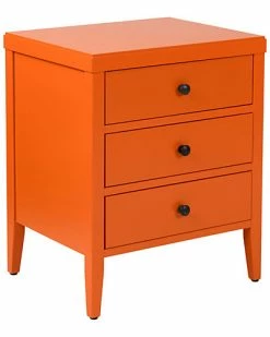 East At Main Webb Orange Acacia Wood Rectangle Accent Table Home