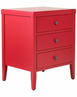 East At Main Webb Red Acacia Wood Rectangle Accent Table Home