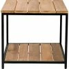 East At Main Carbon Square Teakwood Accent Table Home