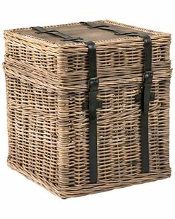 East At Main Colwell Square Rattan Accent Table Home