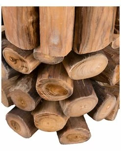 East At Main Hansell Round Teakwood Accent Table Home -East at Main Sales Store 3050270321 RLLD 3