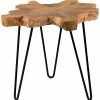 East At Main Lovilla Round Teakwood Accent Table Home