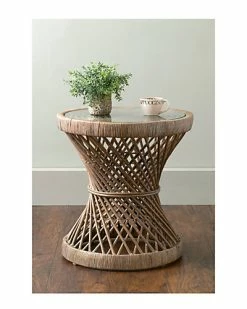 East At Main Shively Round Rattan Accent Table Home