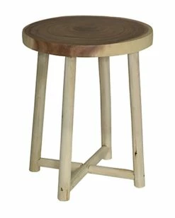 East At Main Crystal Acacia Side Table Home