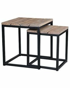 East At Main Set Of 2 Coralie Teak Side Table Home