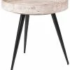 East At Main Trey Round Wood & Iron Accent Table Home