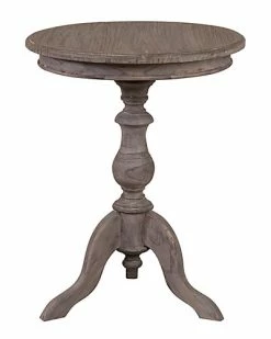 East At Main Allura Pedestal Round End Table Home
