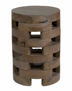 East At Main Hison Teak Accent Table Home