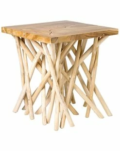 East At Main Miko Teak Accent Table Home
