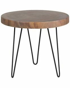 East At Main Larkin Teak Accent Table Home