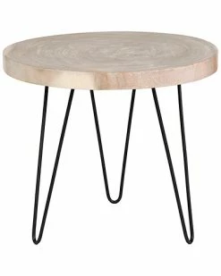 East At Main Larkin Teak Accent Table Home