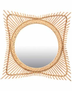 East At Main Destiny Rattan Mirror Home