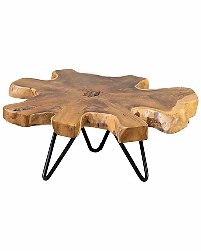 East At Main Misool 9in Live Edge Teak Riser Home 1 East At Main Misool 9in Live Edge Teak Riser Home