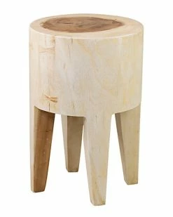 East At Main Abruka Teak Stool Home
