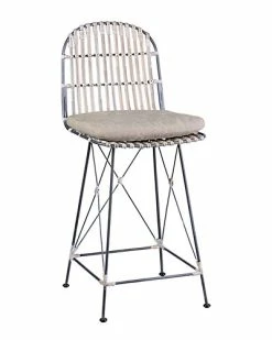 East At Main Set Of 2 Dover Rattan Counterstools Home