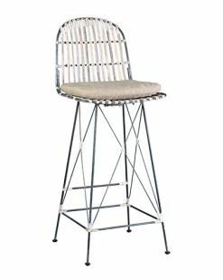 East At Main Set Of 2 Dover Rattan Barstools Home