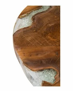 East At Main Wellton Round Teakwood Accent Table Home -East at Main Sales Store 3050652161 RLLD 3