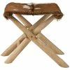 East At Main Derma Hide Stool Home