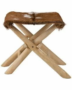 East At Main Derma Hide Stool Home