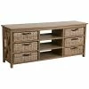 East At Main Emma Mahogany Basket Console Home