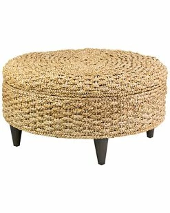 East At Main Regina Water Hyacinth Shoe Ottoman Home