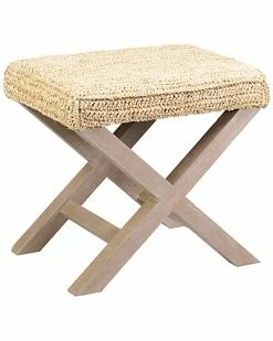 East At Main Lila Rafia Ottoman Home