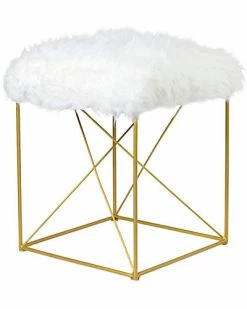 East At Main Estella Leather Stool Home