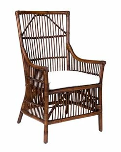 East At Main Set Of 2 Cielo Rattan High Back Arm Chairs Home
