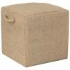 East At Main Coburn Beige Jute Stool Home