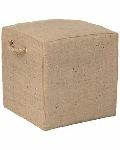 East At Main Coburn Beige Jute Stool Home